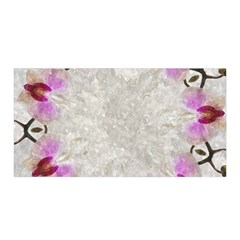 Orchidées Fleurs Abstrait Satin Wrap by kcreatif