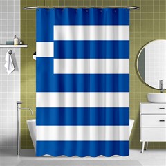 Greece Flag Greek Flag Shower Curtain 48  X 72  (small)  by FlagGallery