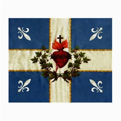 Quebec Flag Drapeau Québec Patriote Carillon Sacré-coeur Christian Catholic Old Vintage With Fleurs De Lys Small Glasses Cloth (2 Sides) by Quebec