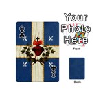 Quebec flag drapeau Québec Patriote Carillon Sacré-Coeur Christian Catholic old vintage with fleurs de lys Playing Cards 54 Designs (Mini) Front - ClubQ