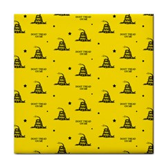 Gadsden Flag Don t Tread On Me Yellow And Black Pattern With American Stars Face Towel by snek