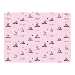 Gadsden Flag Standard Color Pink Gadsden Flag Pattern3 Stars K Gadsden Flag Pattern3 Black Background Double Sided Flano Blanket (mini)  by snek