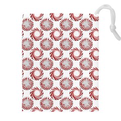 Peppermint Candy Dots Drawstring Pouch (4xl) by bloomingvinedesign