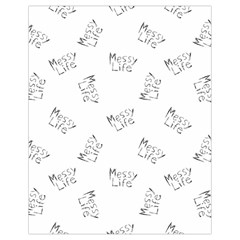 Messy Life Phrase Motif Typographic Pattern Drawstring Bag (small) by dflcprintsclothing