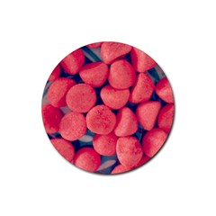 Fraise Bonbons Rubber Coaster (round)  by kcreatif