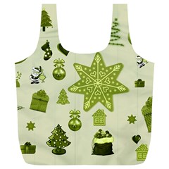 Christmas Symbols Decoration Full Print Recycle Bag (xl) by Wegoenart