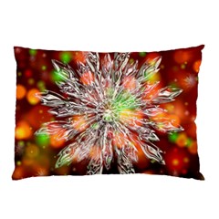 Ice Crystal Crystal Snowflake Bokeh Pillow Case by Wegoenart