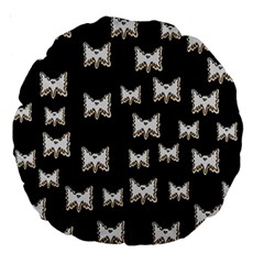 Bats In The Night Ornate Large 18  Premium Round Cushions by pepitasart