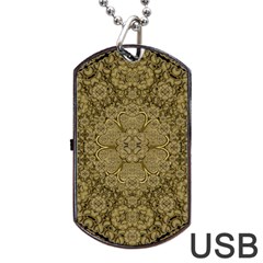 Heavy Metal Flower And Heavenly Feelings Dog Tag Usb Flash (one Side) by pepitasart