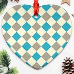 Background Graphic Wallpaper Stylized Colorful Fun Geometric Design Decor Heart Ornament (Two Sides) Front