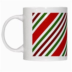 Christmas Color Stripes White Mugs by Vaneshart
