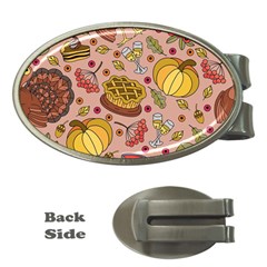 Thanksgiving Pattern Money Clips (oval)  by Sobalvarro