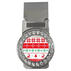 Ugly Christmas Sweater Pattern Money Clips (cz)  by Sobalvarro