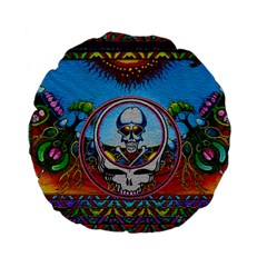 Grateful Dead Wallpapers Standard 15  Premium Flano Round Cushions by Sapixe