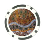 Aboriginal Traditional Pattern Poker Chip Card Guard Front