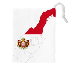 Monaco Country Europe Flag Borders Drawstring Pouch (4xl) by Sapixe