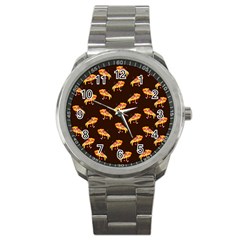 Pizza Is Love Sport Metal Watch by designsbymallika