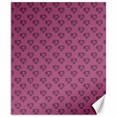 Heart Face Mauve Canvas 8  X 10  by snowwhitegirl