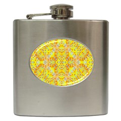 Vivid Warm Ornate Pattern Hip Flask (6 Oz) by dflcprintsclothing