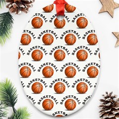 Orange Basketballs Ornament (oval) by mccallacoulturesports
