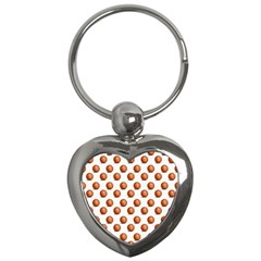 Orange Basketballs Key Chain (heart) by mccallacoulturesports