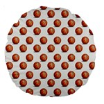 Orange Basketballs Large 18  Premium Round Cushions Front