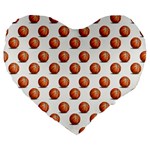 Orange Basketballs Large 19  Premium Heart Shape Cushions Front