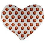 Orange Basketballs Large 19  Premium Heart Shape Cushions Back