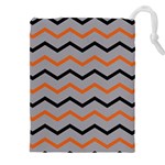 Basketball Thin Chevron Drawstring Pouch (4XL) Front