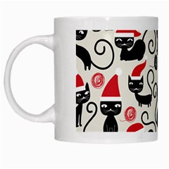 Cute Christmas Seamless Pattern Vector White Mugs by Vaneshart