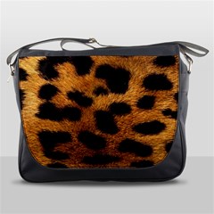 Leopard Skin Pattern Background Messenger Bag by Vaneshart