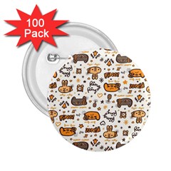 Animal Patterns Safari 2 25  Buttons (100 Pack)  by Vaneshart