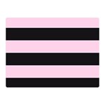 Black and Light Pastel Pink Large Stripes Goth Mime french style Double Sided Flano Blanket (Mini)  35 x27  Blanket Back