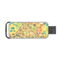 Flowers Color Colorful Watercolour Portable Usb Flash (two Sides) by HermanTelo