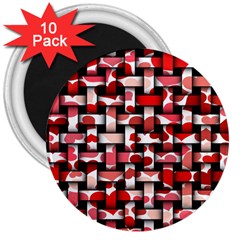 Background Red Summary 3  Magnets (10 Pack)  by HermanTelo