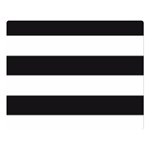 Black and White Large Stripes Goth Mime french style Double Sided Flano Blanket (Large)  Blanket Back