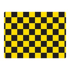 Checkerboard Pattern Black And Yellow Ancap Libertarian Double Sided Flano Blanket (mini)  by snek