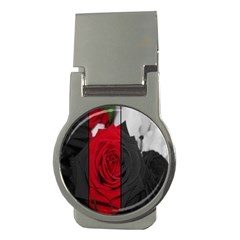 Roses Rouge Fleurs Money Clips (round)  by kcreatif