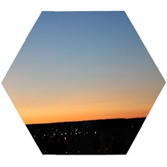 Photo Coucher Du Soleil Bleu/orange Wooden Puzzle Hexagon by kcreatif