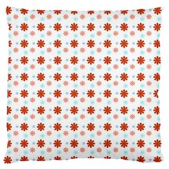 Background Flowers Multicolor Large Flano Cushion Case (one Side) by HermanTelo