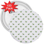 Iguana Sketchy Cartoon Style Drawing Pattern 2 3  Buttons (100 pack)  Front