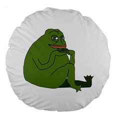 Groyper Pepe The Frog Original Funny Kekistan Meme  Large 18  Premium Round Cushions by snek