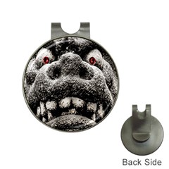 Monster Sculpture Extreme Close Up Illustration 2 Hat Clips With Golf Markers by dflcprintsclothing