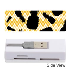 Ananas Chevrons Noir/jaune Memory Card Reader (stick) by kcreatif