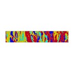 Multicolored Vibran Abstract Textre Print Flano Scarf (Mini) Front