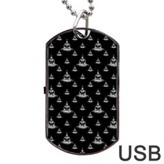 Buddhism Motif Print Pattern Design Dog Tag Usb Flash (two Sides) by dflcprintsclothing