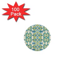 Colored Geometric Ornate Patterned Print 1  Mini Buttons (100 Pack)  by dflcprintsclothing