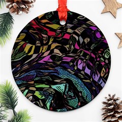 Background Drawing Colorful Pattern Ornament (round) by Vaneshart