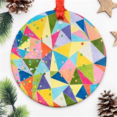 Abstract Background Colorful Ornament (round) by Vaneshart