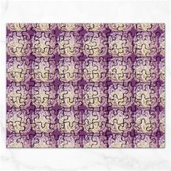 Doily Only Pattern Purple Rectangular Jigsaw Puzzl by snowwhitegirl